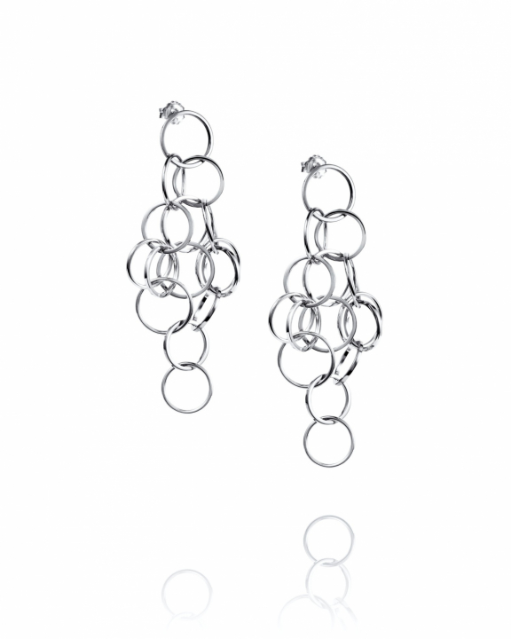 Messy rings Earrings Silver in der Gruppe Ohrringe / Silberohrringe  bei SCANDINAVIAN JEWELRY DESIGN (12-100-02360-0000)