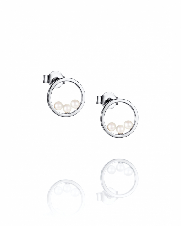 Little roller coaster Earrings Silver in der Gruppe Ohrringe / Perlenohrringe bei SCANDINAVIAN JEWELRY DESIGN (12-100-02375-0000)