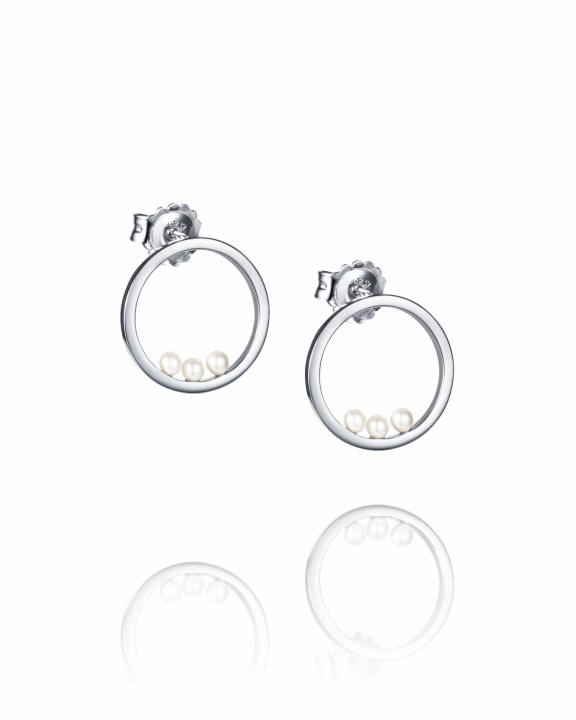 Roller coaster Earrings Silver in der Gruppe Ohrringe / Perlenohrringe bei SCANDINAVIAN JEWELRY DESIGN (12-100-02377-0000)