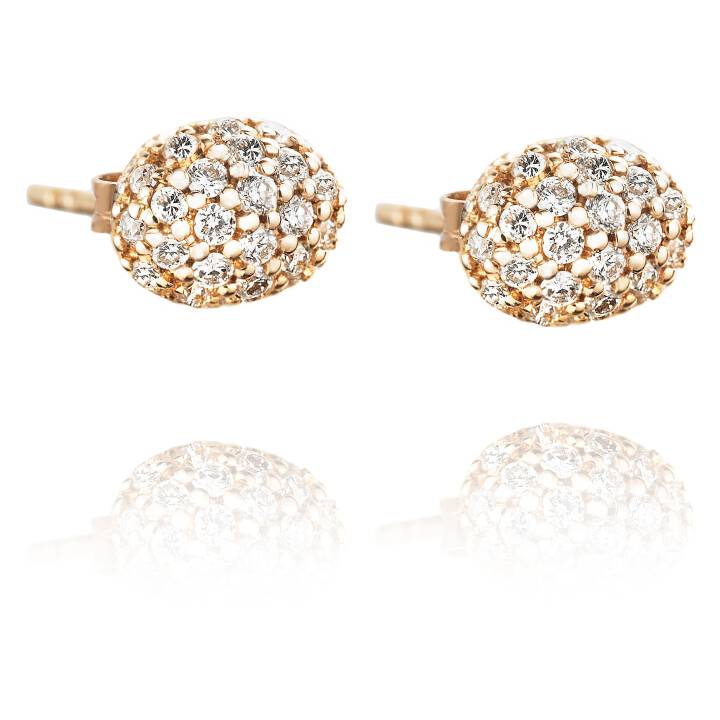 Love Bead - Diamonds Ohrring Gold in der Gruppe Ohrringe / Diamantohrringe bei SCANDINAVIAN JEWELRY DESIGN (12-101-00454-0000)