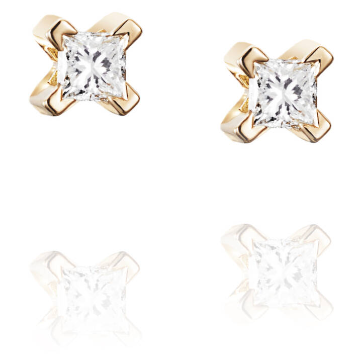 Dolce weiße Princess Ohrring Gold in der Gruppe Ohrringe / Diamantohrringe bei SCANDINAVIAN JEWELRY DESIGN (12-101-01132-0000)