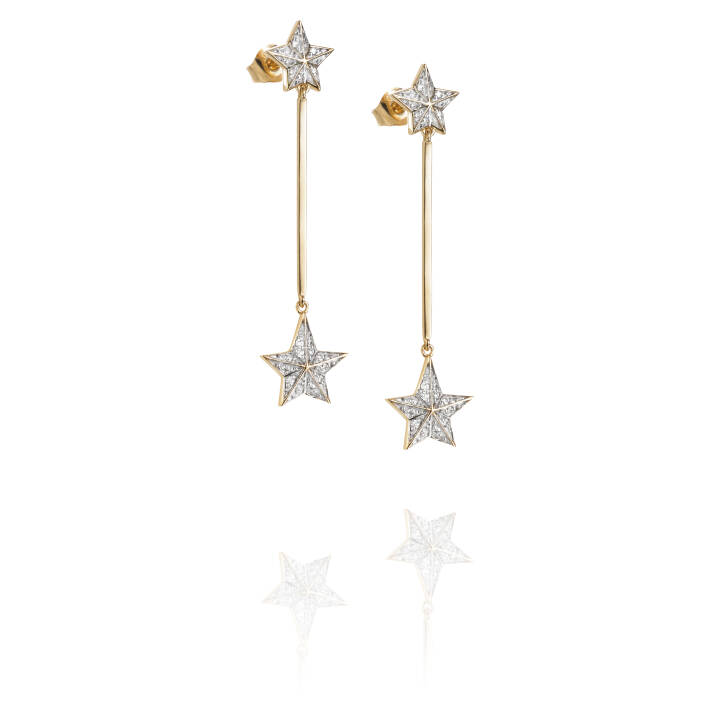 Reach The Star & Stars Ohrring Gold in der Gruppe Ohrringe / Goldohrringe bei SCANDINAVIAN JEWELRY DESIGN (12-101-01408-0000)