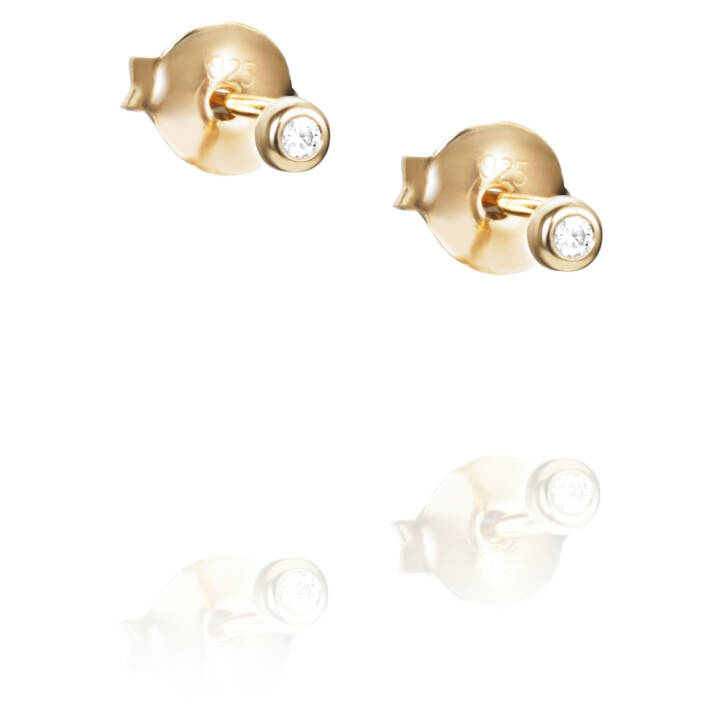 My First Diamond Studs Ohrring Gold in der Gruppe Ohrringe / Goldohrringe bei SCANDINAVIAN JEWELRY DESIGN (12-101-01444-0000)