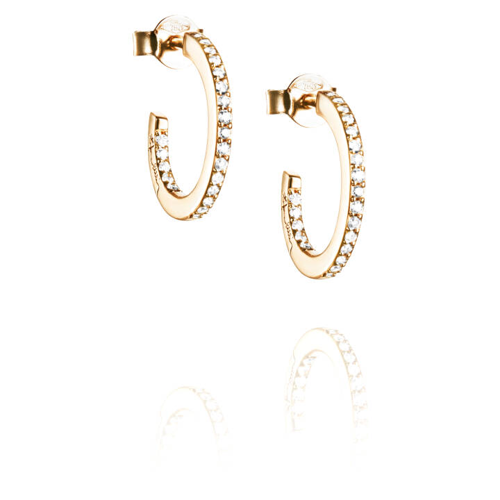 Stars Hoops Ohrring Gold in der Gruppe Ohrringe / Diamantohrringe bei SCANDINAVIAN JEWELRY DESIGN (12-101-01905-0000)