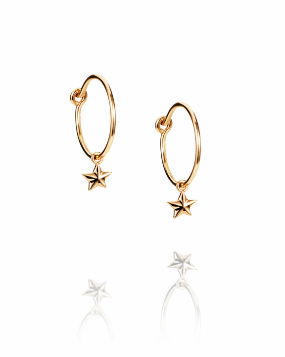 Micro catch a falling star hoops Gold in der Gruppe Ohrringe / Goldohrringe bei SCANDINAVIAN JEWELRY DESIGN (12-101-02260-0000)
