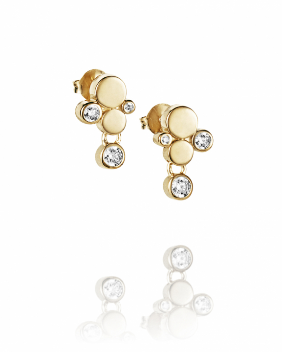 Little Champagne & Stars Earrings Gold in der Gruppe Ohrringe / Diamantohrringe bei SCANDINAVIAN JEWELRY DESIGN (12-101-02370-0000)