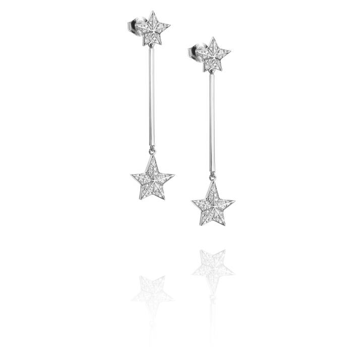 Reach The Star & Stars Ohrring Weißgold in der Gruppe Ohrringe / Diamantohrringe bei SCANDINAVIAN JEWELRY DESIGN (12-102-01408-0000)