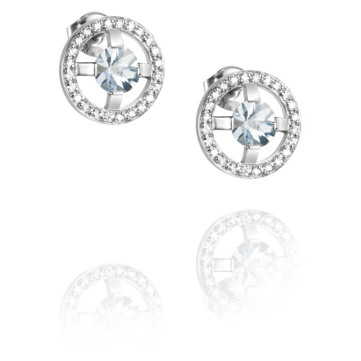Blue & Stars Ohrring Weißgold in der Gruppe Ohrringe / Diamantohrringe bei SCANDINAVIAN JEWELRY DESIGN (12-102-01546-0000)
