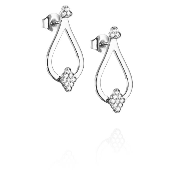 Little Dew Drops & Stars Ohrring Weißgold in der Gruppe Ohrringe / Diamantohrringe bei SCANDINAVIAN JEWELRY DESIGN (12-102-01828-0000)
