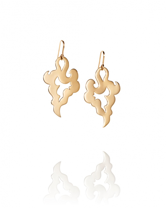 Genie Earrings Gold-plated Silver in der Gruppe Ohrringe / Goldohrringe bei SCANDINAVIAN JEWELRY DESIGN (12-108-02393-0000)