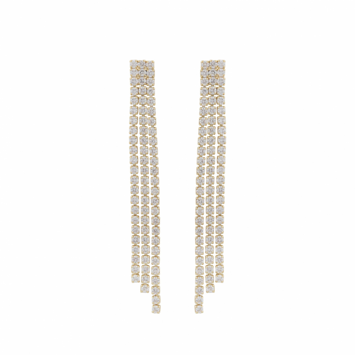 Product Image for SNÖ OF SWEDEN Essence small tassel ear Gold/clear-Onesize