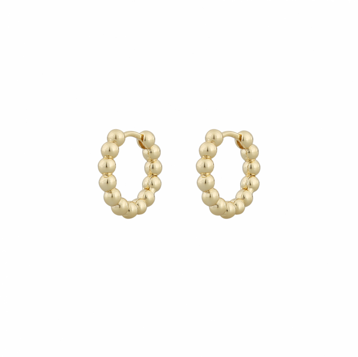 Arizona ear 15mm plain gold in der Gruppe Ohrringe / Goldohrringe bei SCANDINAVIAN JEWELRY DESIGN (1267-7200-257-ONE)