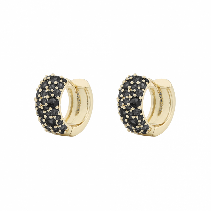 Product Image for SNÖ OF SWEDEN Copenhagen wide ring ear Gold/black-Onesize