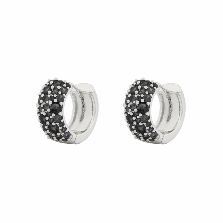Product Image for SNÖ OF SWEDEN Copenhagen wide ring ear Silber/black-Onesize