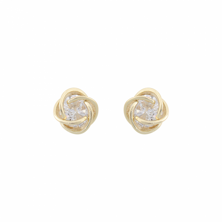 Sevilla ear gold clear in der Gruppe Ohrringe / Goldohrringe bei SCANDINAVIAN JEWELRY DESIGN (1271-6100-251-ONE)