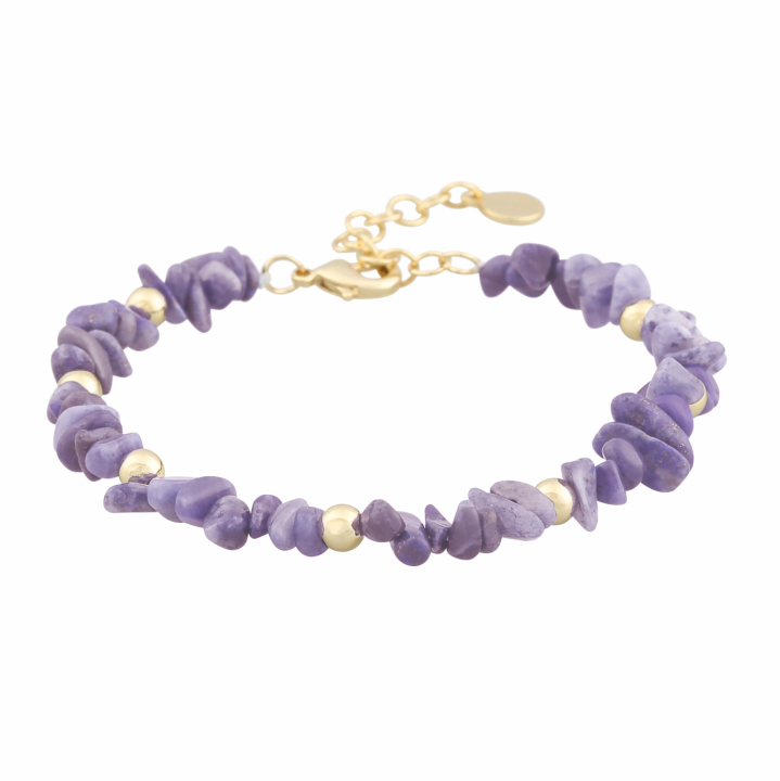 Capri stone brace gold purple in der Gruppe Armbänder / Goldarmbänder bei SCANDINAVIAN JEWELRY DESIGN (1274-3100-356-ONE)