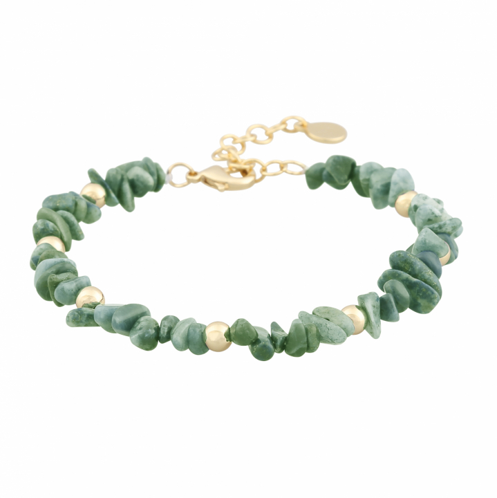 Capri stone brace gold green in der Gruppe Armbänder / Goldarmbänder bei SCANDINAVIAN JEWELRY DESIGN (1274-3100-397-ONE)