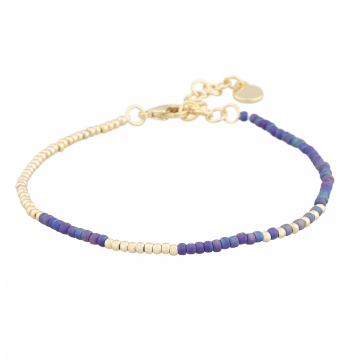 Capri small brace gold blue in der Gruppe Armbänder / Goldarmbänder bei SCANDINAVIAN JEWELRY DESIGN (1274-3500-185-ONE)