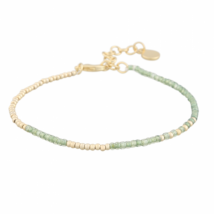 Capri small brace gold green in der Gruppe Armbänder / Goldarmbänder bei SCANDINAVIAN JEWELRY DESIGN (1274-3500-397-ONE)