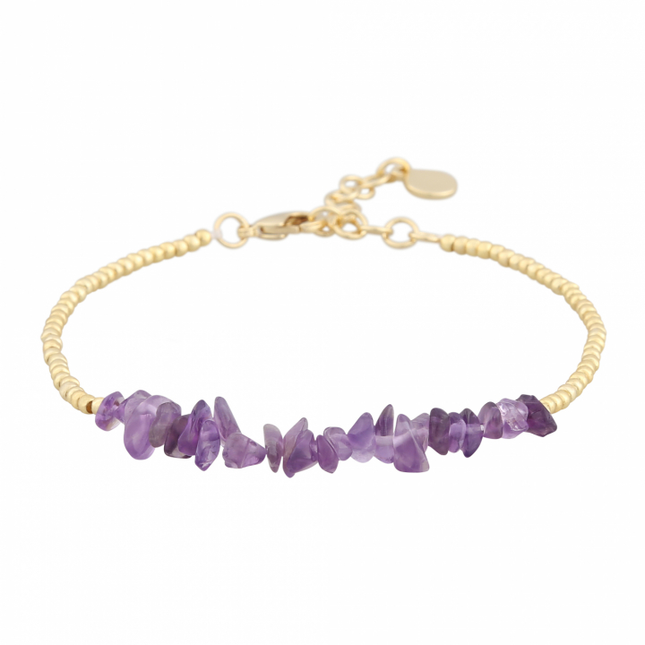 Capri brace gold purple in der Gruppe Armbänder / Goldarmbänder bei SCANDINAVIAN JEWELRY DESIGN (1274-3600-356-ONE)