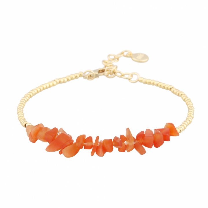 Capri brace gold orange in der Gruppe Armbänder / Goldarmbänder bei SCANDINAVIAN JEWELRY DESIGN (1274-3600-381-ONE)