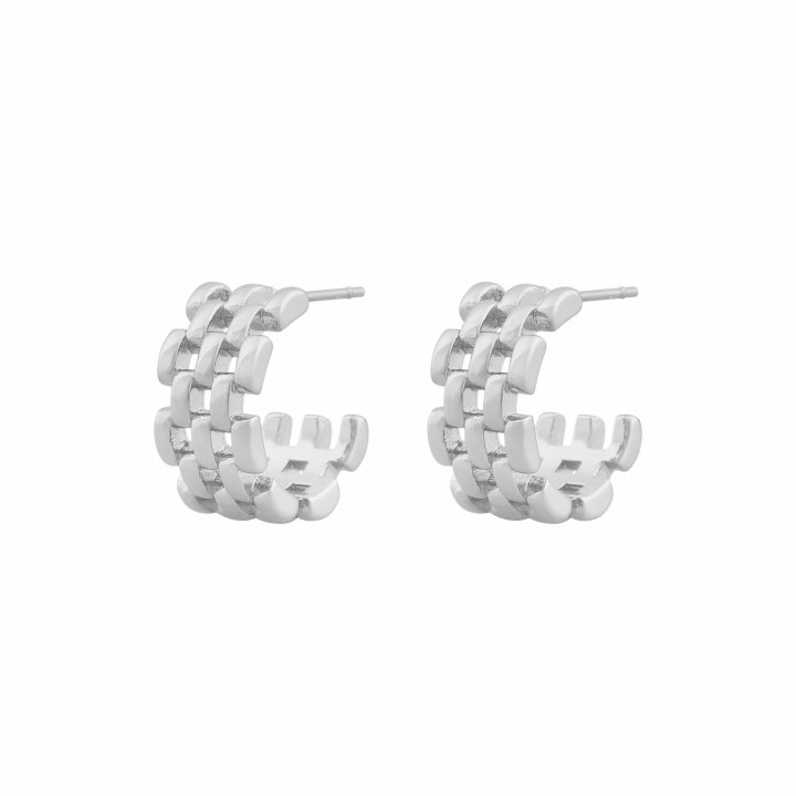 Product Image for SNÖ OF SWEDEN Dublin wide oval ear plain silver