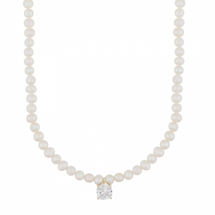 Product Image for SNÖ OF SWEDEN Saga pearl neck 45 Gold/clear-45 cm