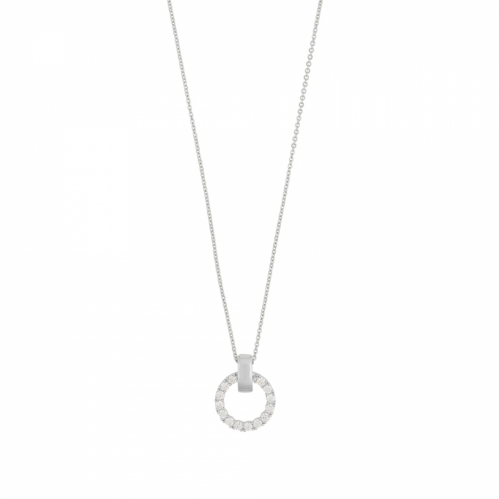 Product Image for SNÖ OF SWEDEN East round pendant neck 45 Silber/clear-45 cm