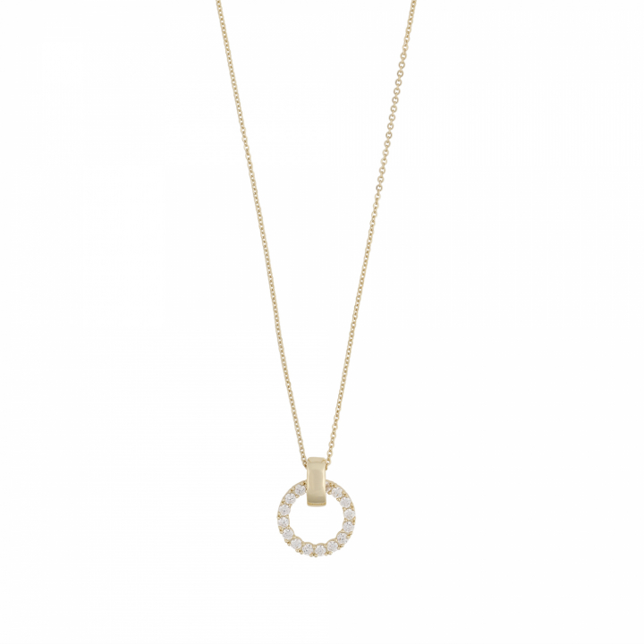 Product Image for SNÖ OF SWEDEN East round pendant neck 45 Gold/clear-45 cm