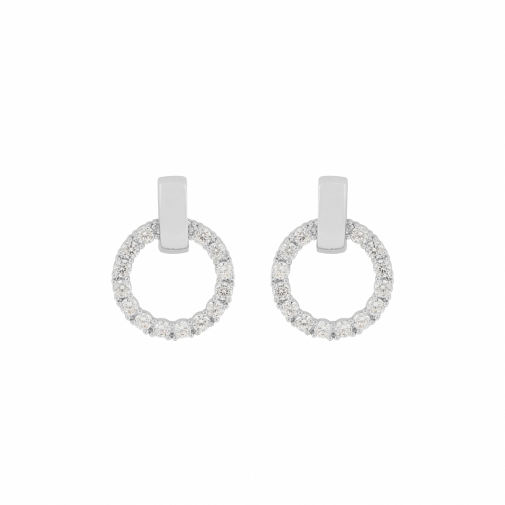 Product Image for SNÖ OF SWEDEN East round pendant ear Silber/clear-Onesize