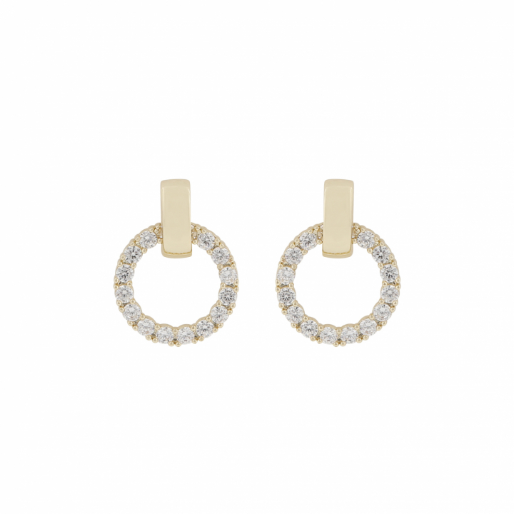 Product Image for SNÖ OF SWEDEN East round pendant ear Gold/clear-Onesize