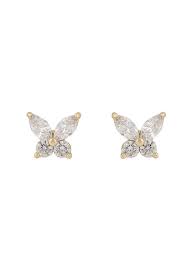 Meya Butterfly small Earrings Gold in der Gruppe Ohrringe / Goldohrringe bei SCANDINAVIAN JEWELRY DESIGN (1293-8000-251)