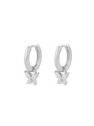 Meya Butterfly ring pendant Earring Silver in der Gruppe Ohrringe / Silberohrringe  bei SCANDINAVIAN JEWELRY DESIGN (1293-8100-012)