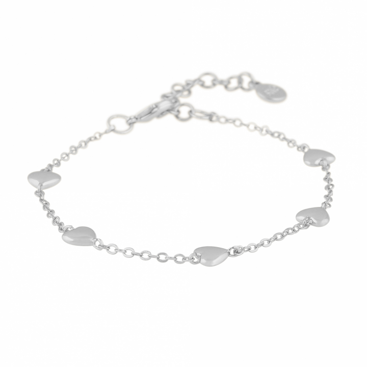 Brooklyn heart chain brace Silber in der Gruppe Armbänder / Silberarmbänder bei SCANDINAVIAN JEWELRY DESIGN (1295-3300-256)