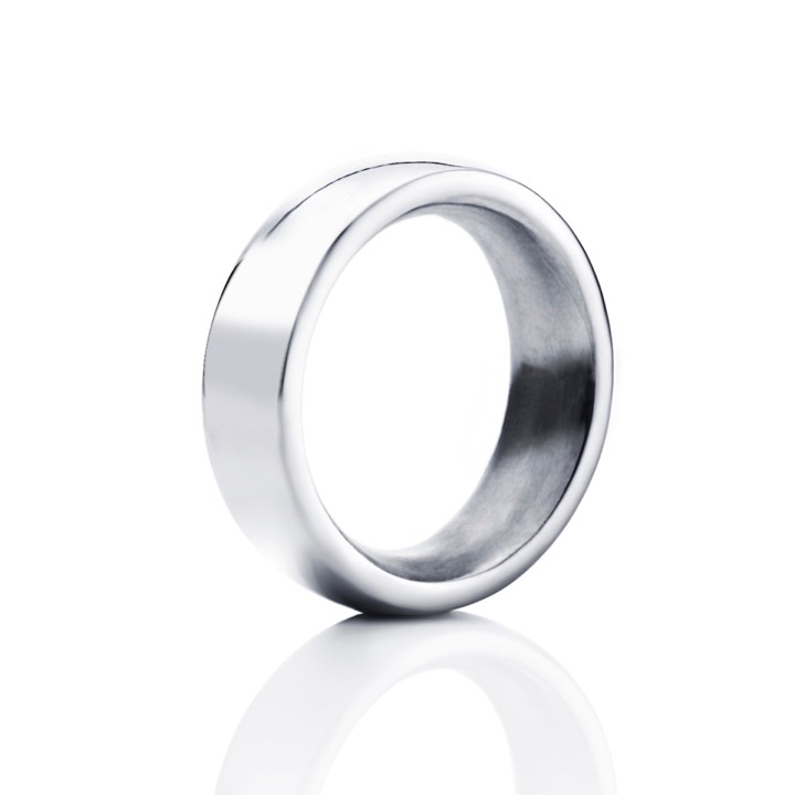 Big Oval Ring Silber in der Gruppe Ringe / Silberringe bei SCANDINAVIAN JEWELRY DESIGN (13-100-00287)