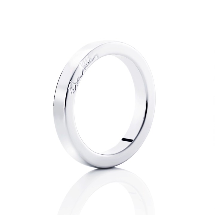 Half Round Ring Silber in der Gruppe Ringe / Silberringe bei SCANDINAVIAN JEWELRY DESIGN (13-100-00303)