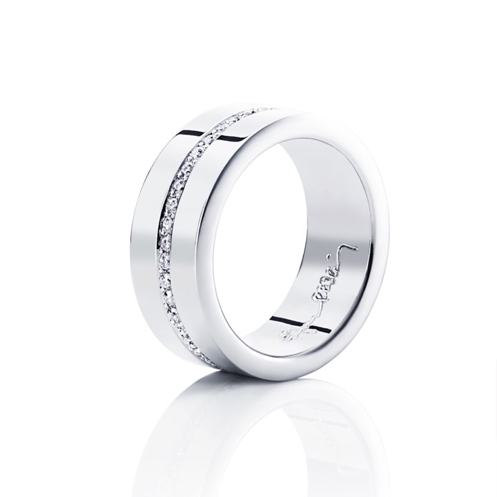 Wide & Stars Ring Silber in der Gruppe Ringe / Verlobungs- & Eheringe bei SCANDINAVIAN JEWELRY DESIGN (13-100-00484)