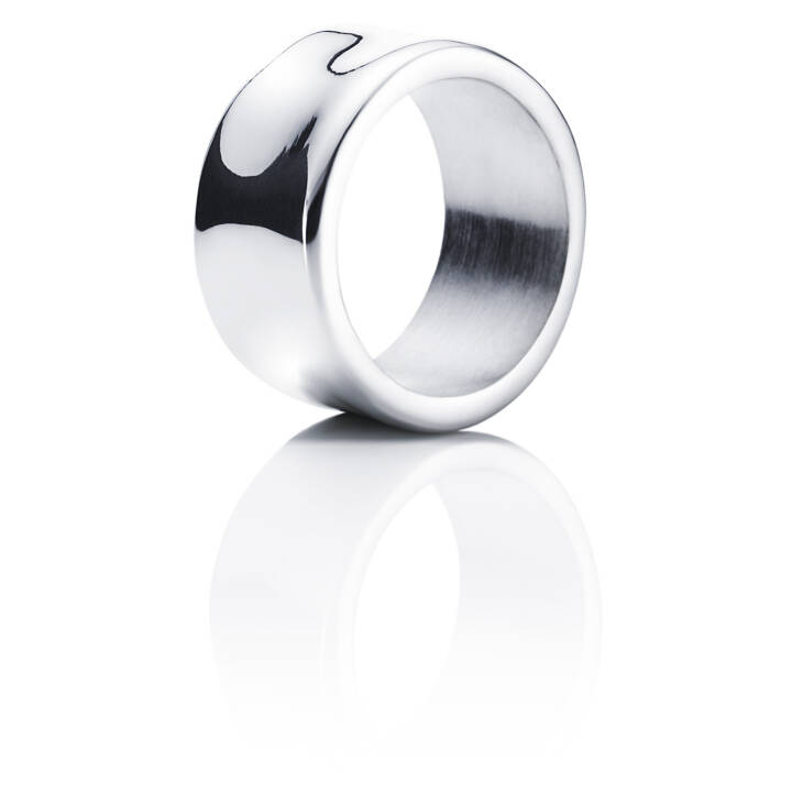 Moonwalk Wide Ring Silber in der Gruppe Ringe / Silberringe bei SCANDINAVIAN JEWELRY DESIGN (13-100-00535)