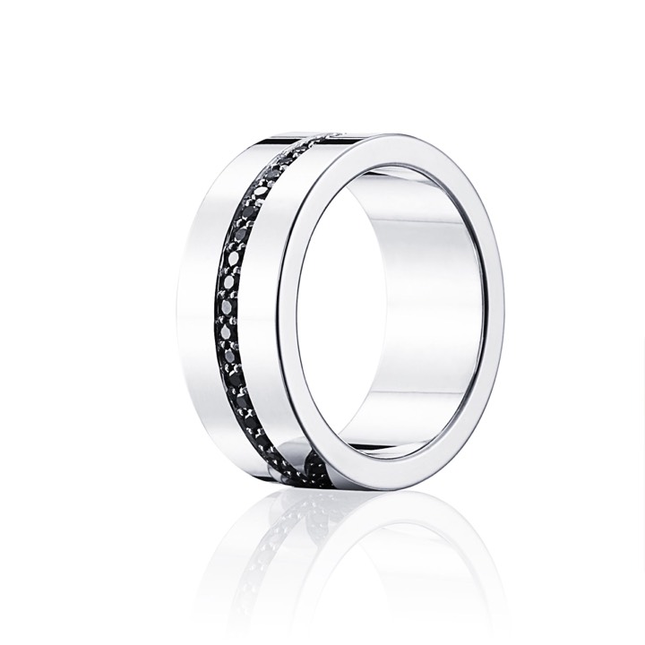 Product Image for Efva Attling Wide & Black Stars Ring Silber 20.00 mm