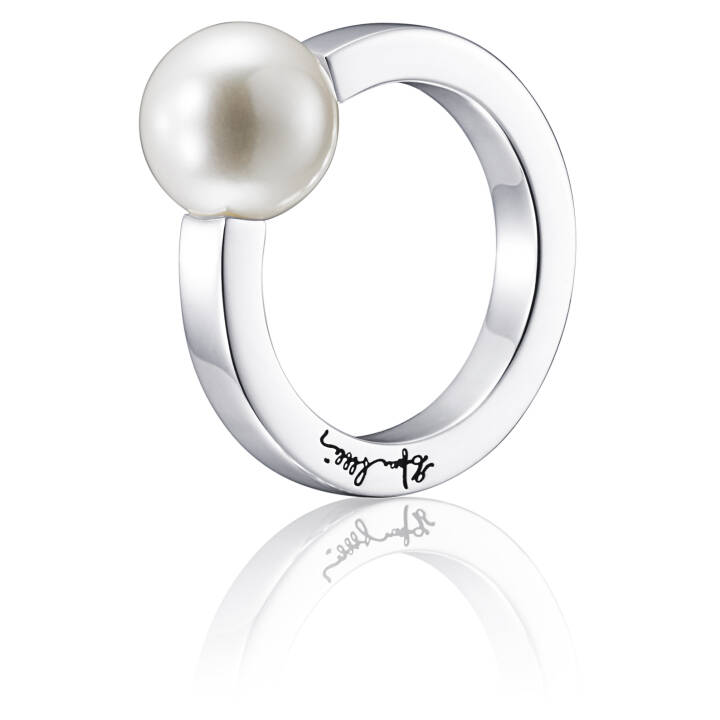 60's Pearl Ring Silber in der Gruppe Ringe / Perlenringe bei SCANDINAVIAN JEWELRY DESIGN (13-100-01185)