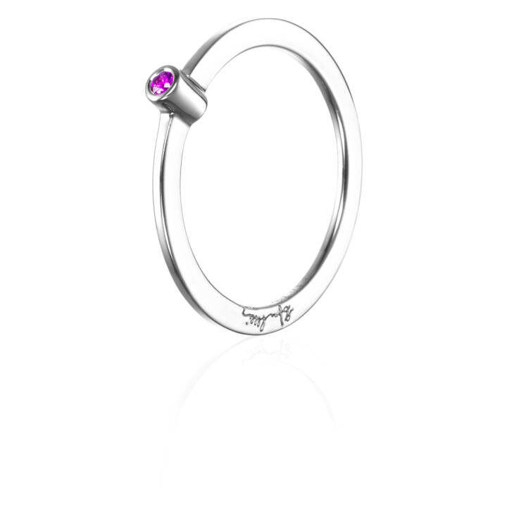 Micro Blink - Pink Sapphire Ring Silber in der Gruppe Ringe / Silberringe bei SCANDINAVIAN JEWELRY DESIGN (13-100-01900)