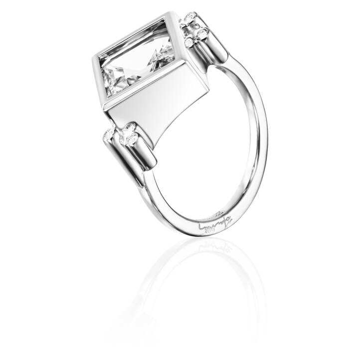 Shiny Memory - Crystal Quartz Ring Silber in der Gruppe Ringe / Silberringe bei SCANDINAVIAN JEWELRY DESIGN (13-100-01904)