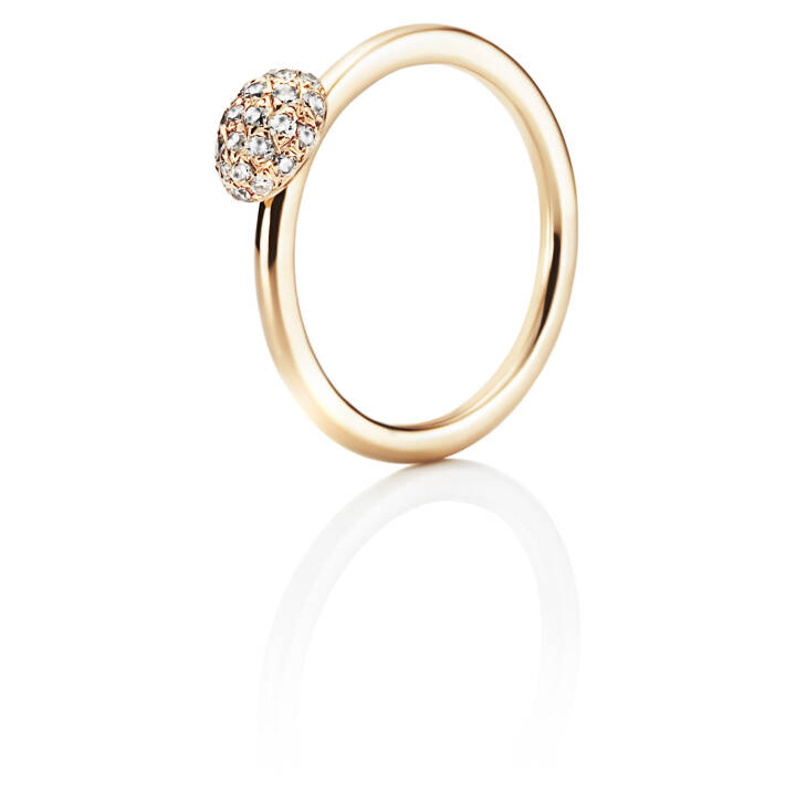 Love Bead - Diamonds Ring Gold in der Gruppe Ringe / Goldringe bei SCANDINAVIAN JEWELRY DESIGN (13-101-00440)