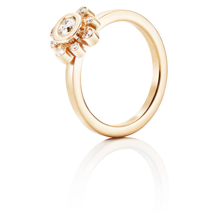 Sweet Hearts Crown 0.19 ct diamant Ring Gold in der Gruppe Ringe / Diamantringe bei SCANDINAVIAN JEWELRY DESIGN (13-101-00541)