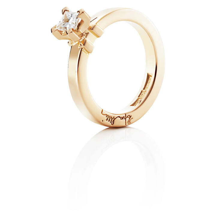 Dolce weiße Princess 0.40 ct diamant Ring Gold in der Gruppe Ringe / Verlobungs- & Eheringe bei SCANDINAVIAN JEWELRY DESIGN (13-101-01106)