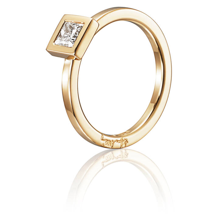 Princess Wedding Thin 0.40 ct diamant Ring Gold in der Gruppe Ringe / Verlobungs- & Eheringe bei SCANDINAVIAN JEWELRY DESIGN (13-101-01118)