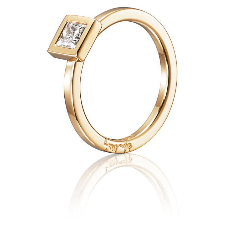 Product Image for Efva Attling Princess Wedding Thin 040 ct Ring Gold 18.00 mm