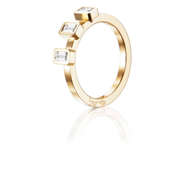 Baguette Wedding 0.30 ct diamant Ring Gold in der Gruppe Ringe / Verlobungs- & Eheringe bei SCANDINAVIAN JEWELRY DESIGN (13-101-01555)
