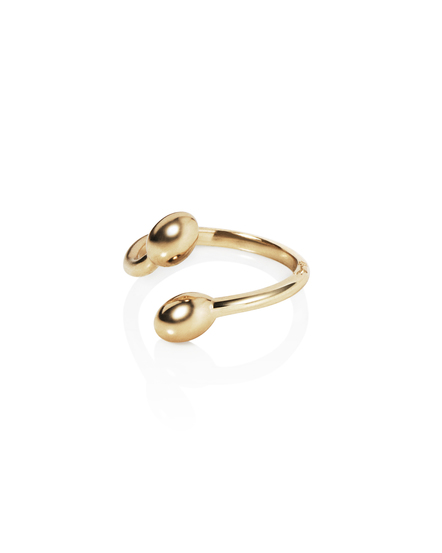 Love Bead Twin Ring Gold in der Gruppe Ringe / Goldringe bei SCANDINAVIAN JEWELRY DESIGN (13-101-02180-0000)