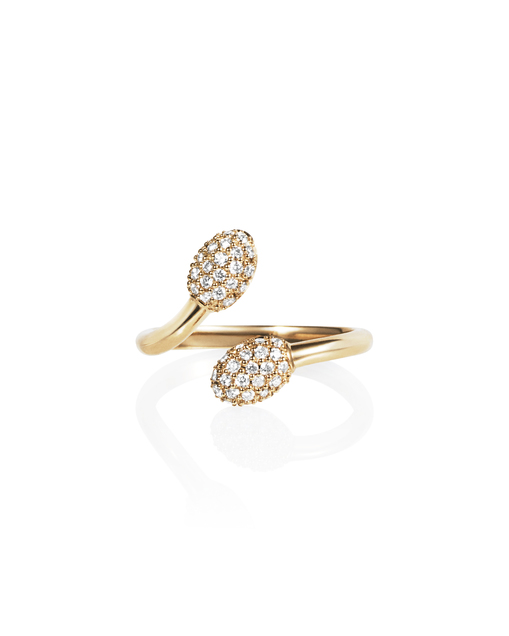 Love Bead & Stars Twin Ring Gold in der Gruppe Ringe / Goldringe bei SCANDINAVIAN JEWELRY DESIGN (13-101-02187-0000)